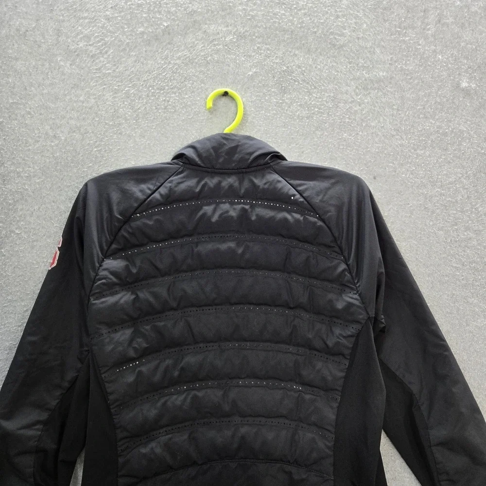 Stanford Cardinal Women Jacket L Black Nike Logo Aeroloft 800‎ Down Puffer